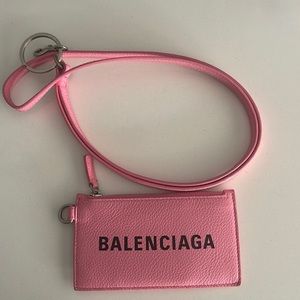 Balenciaga Pink Card Holder